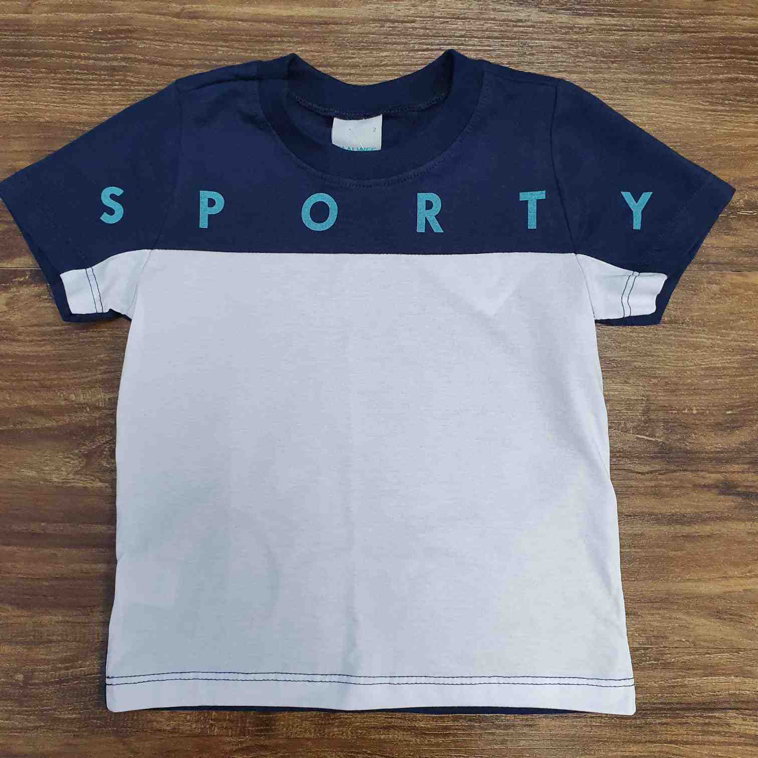 Camiseta Azul Camuflada Sporty Infantil