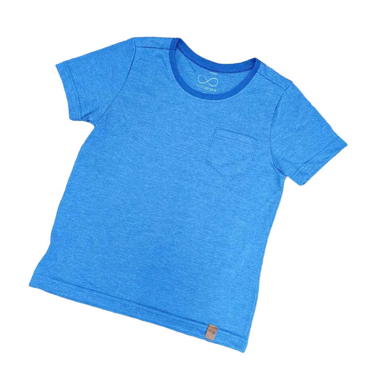 Camiseta Azul com Bolso Infantil  - Lojinha da Vivi