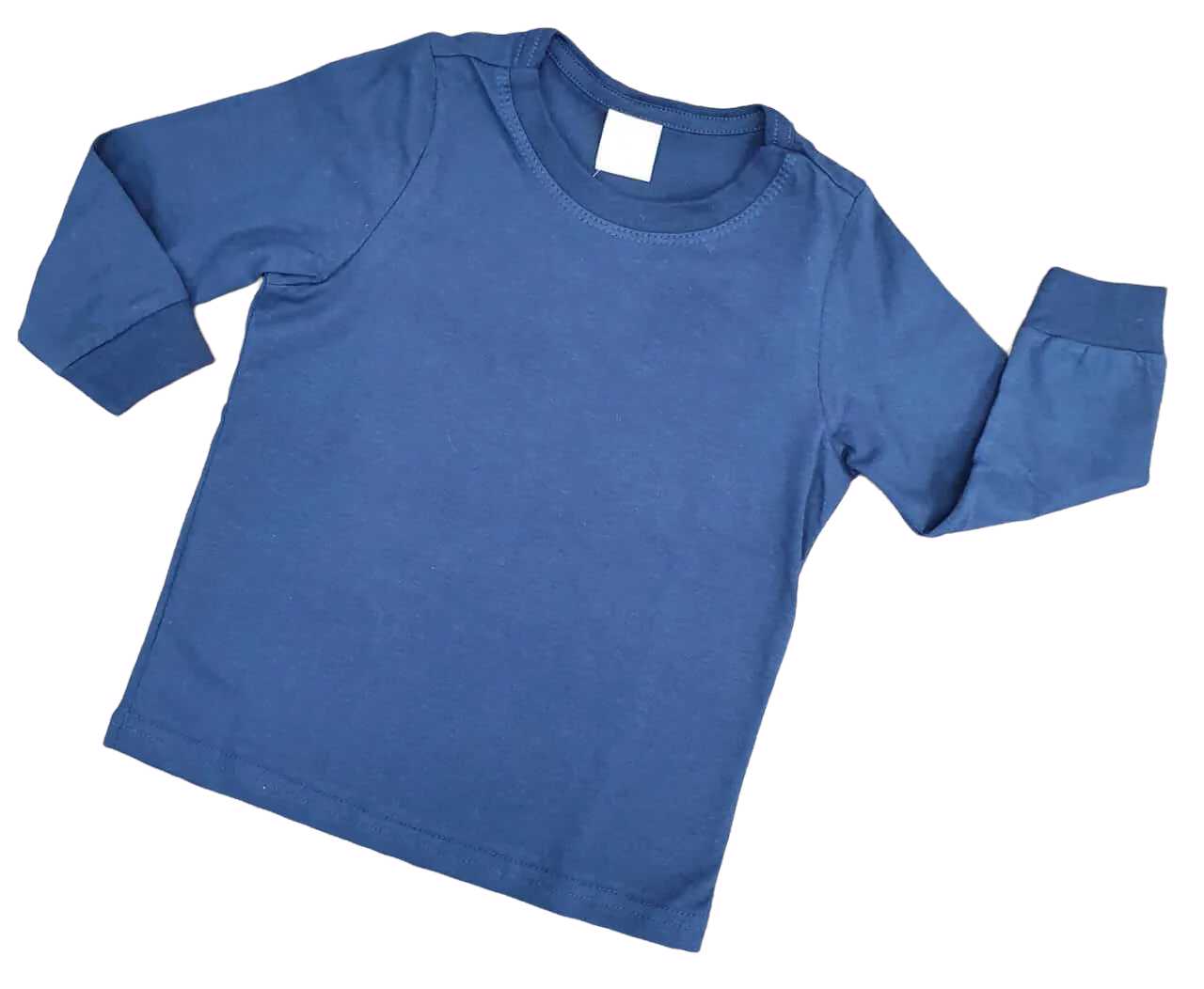Camiseta Azul Marinho Manga Longa - Lojinha da Vivi