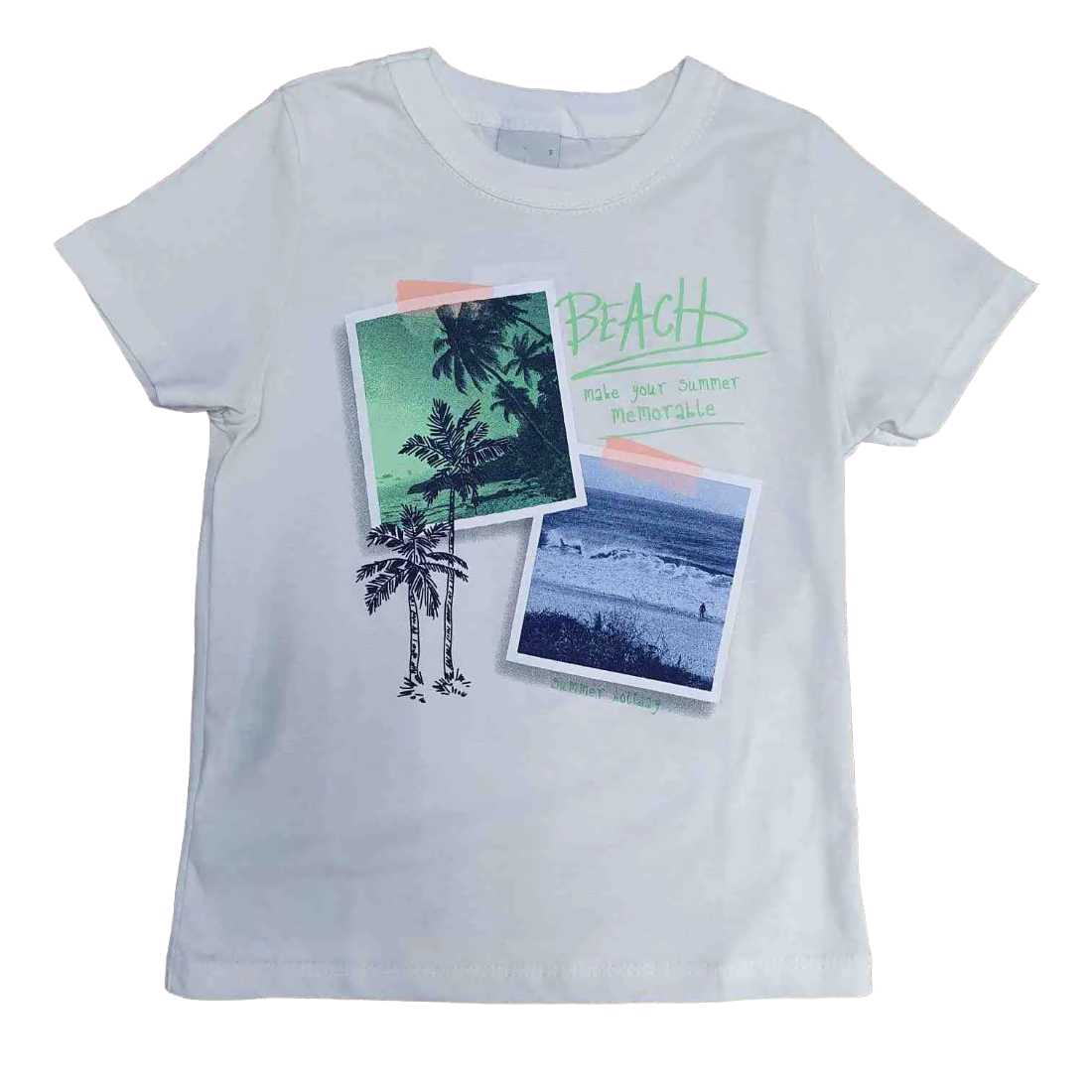 Camiseta Branca Beach Infantil