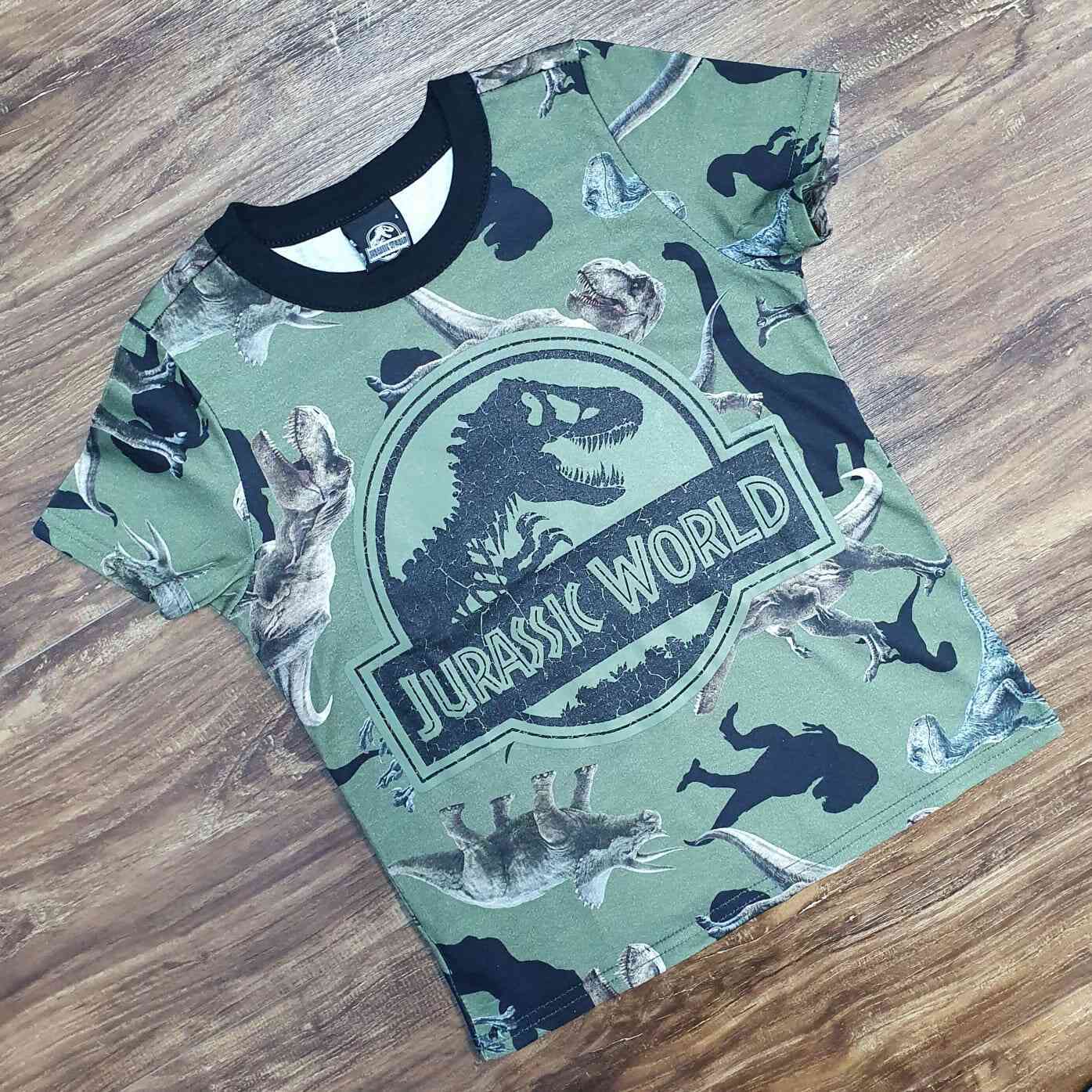 Camiseta Camuflada Jurassic World Infantil