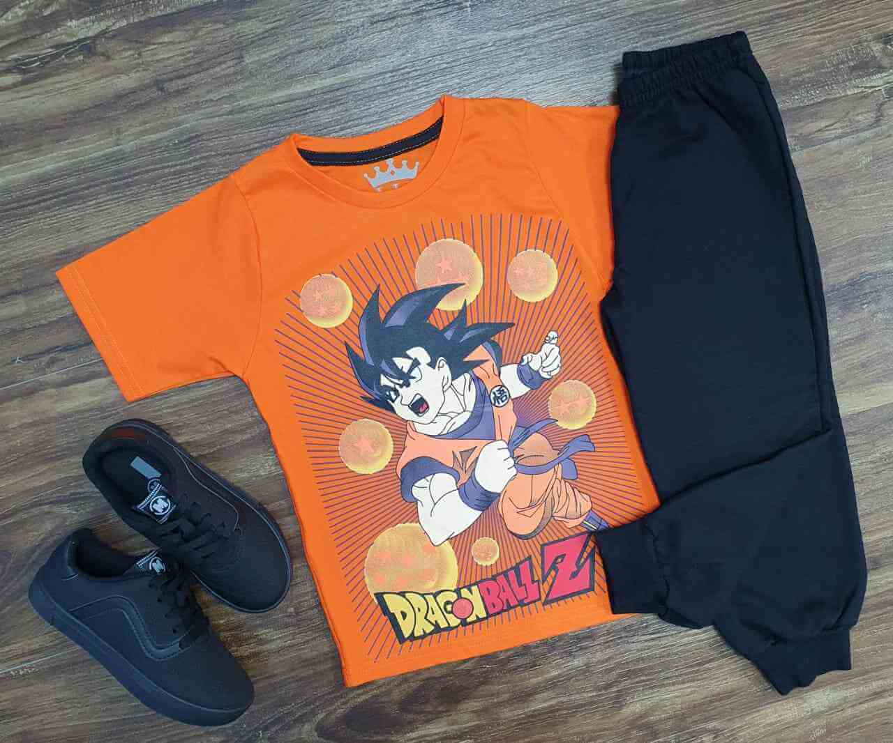 Camiseta Dragon Ball Z com Calça Moletom Infantil