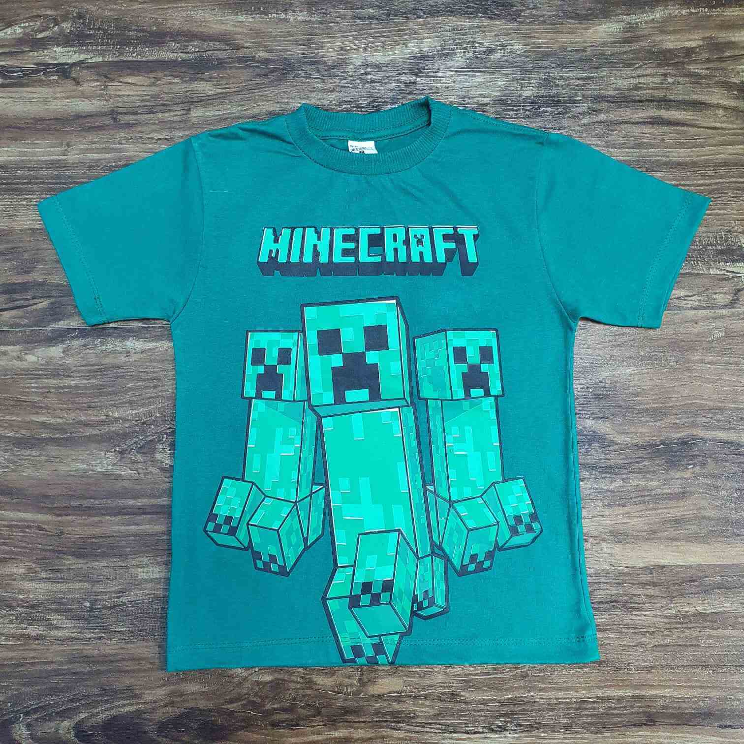 Camiseta MineCraft Verde Infantil
