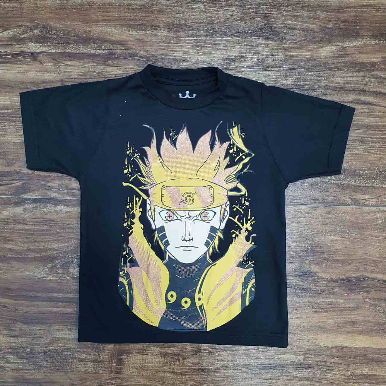 Camiseta Preta Naruto Infantil