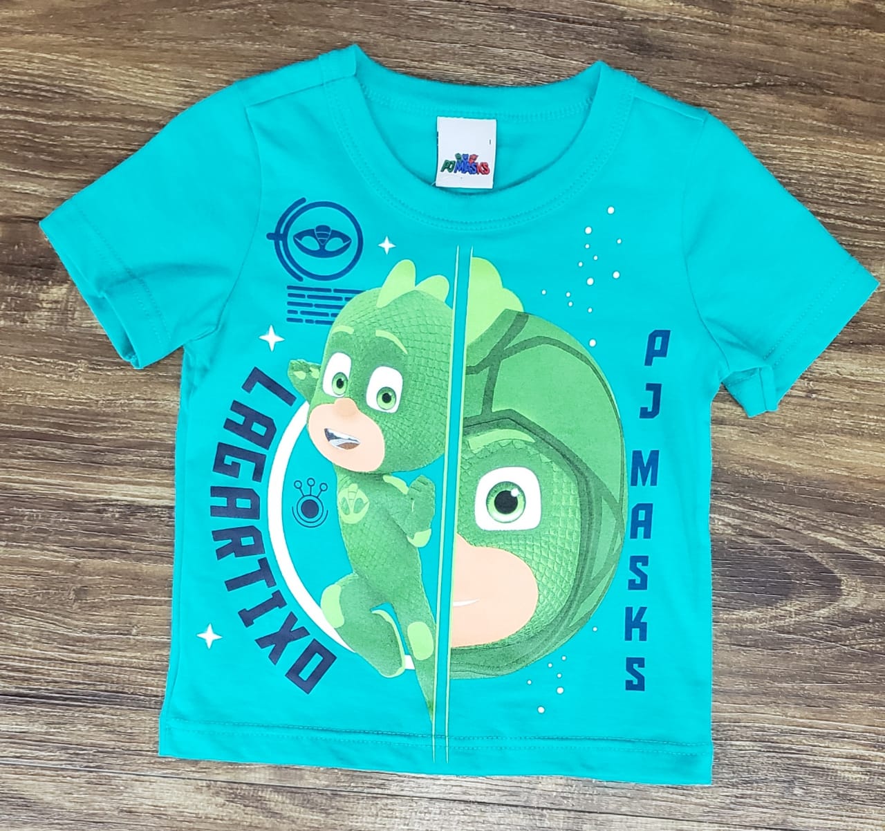 Camiseta PJ Masks Verde Água