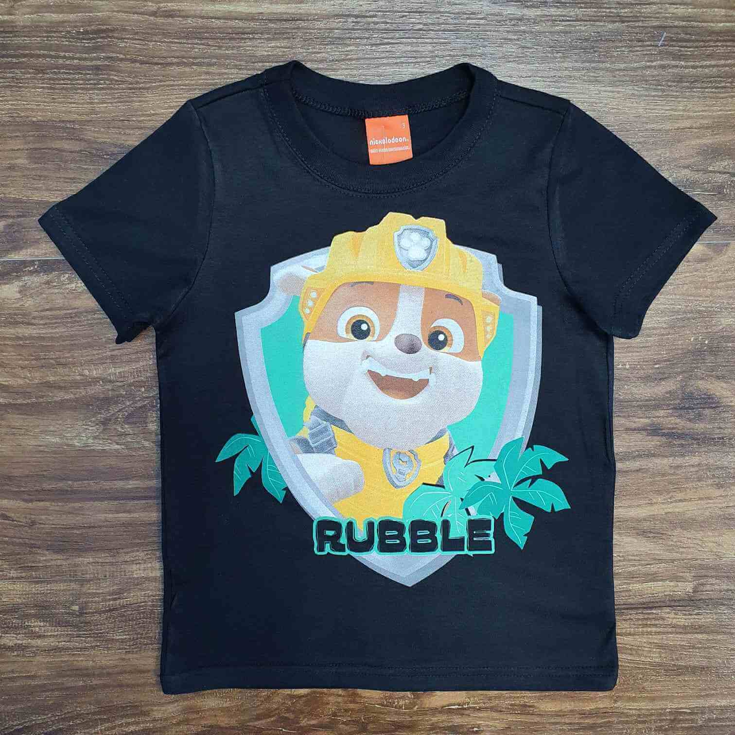 Camiseta Preta Rubble Infantil
