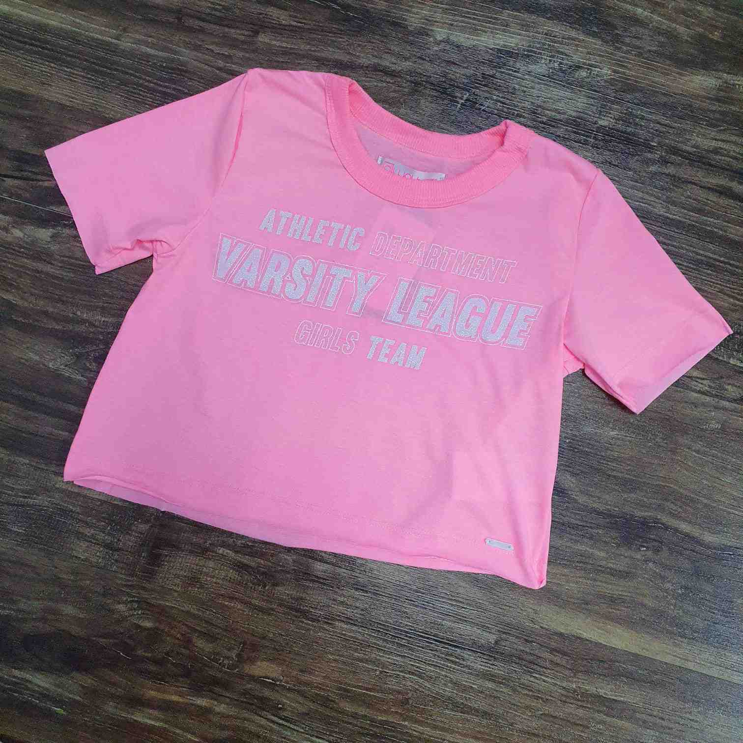 Camiseta Rosa Infantil Girls Team