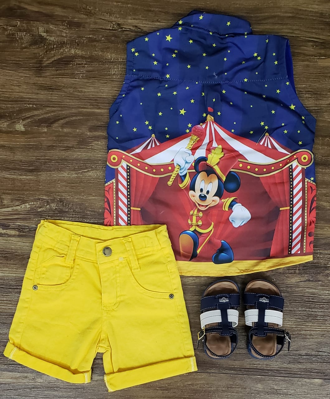 Conjunto Amarelo Mickey Mágico Infantil