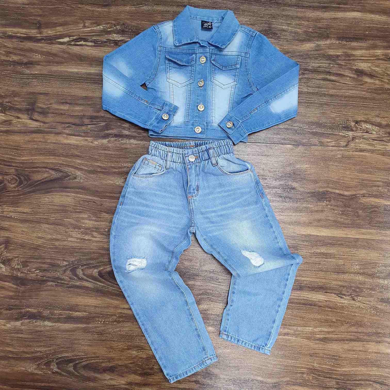 Conjunto Jaqueta Jeans com Calça Jeans Infantil