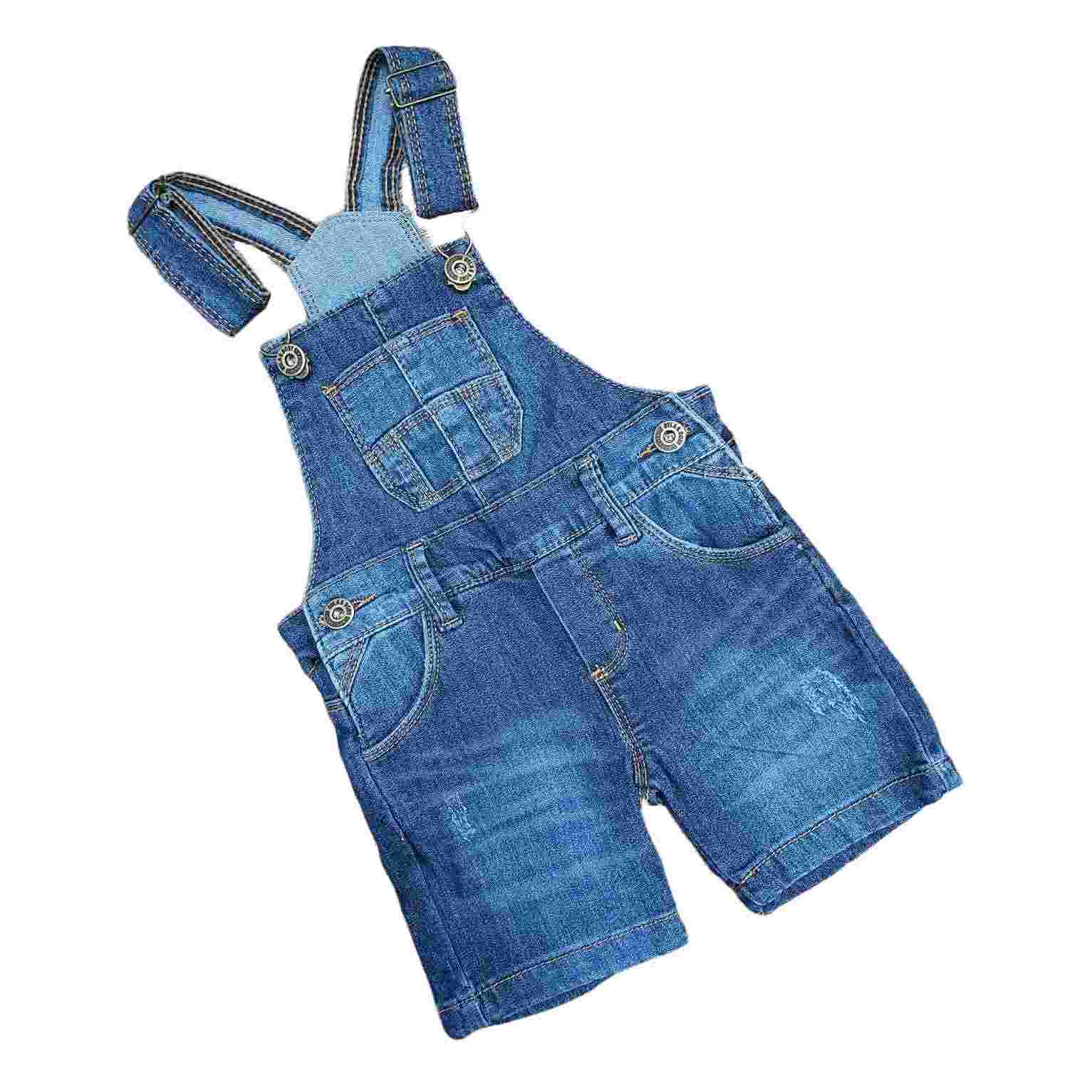 Jardineira com bolso Jeans Escura Infantil