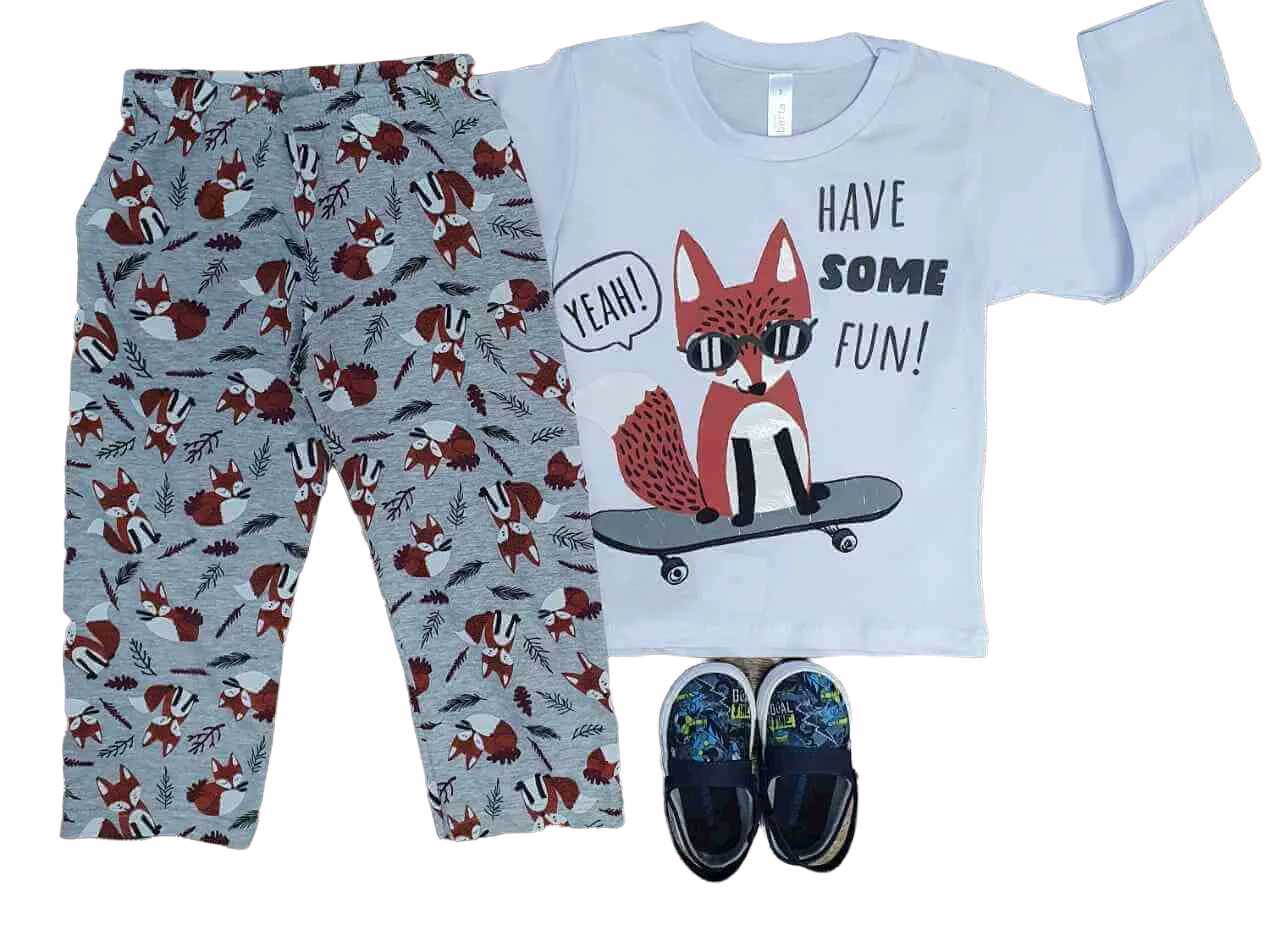 Pijama Fox Infantil  - Lojinha da Vivi