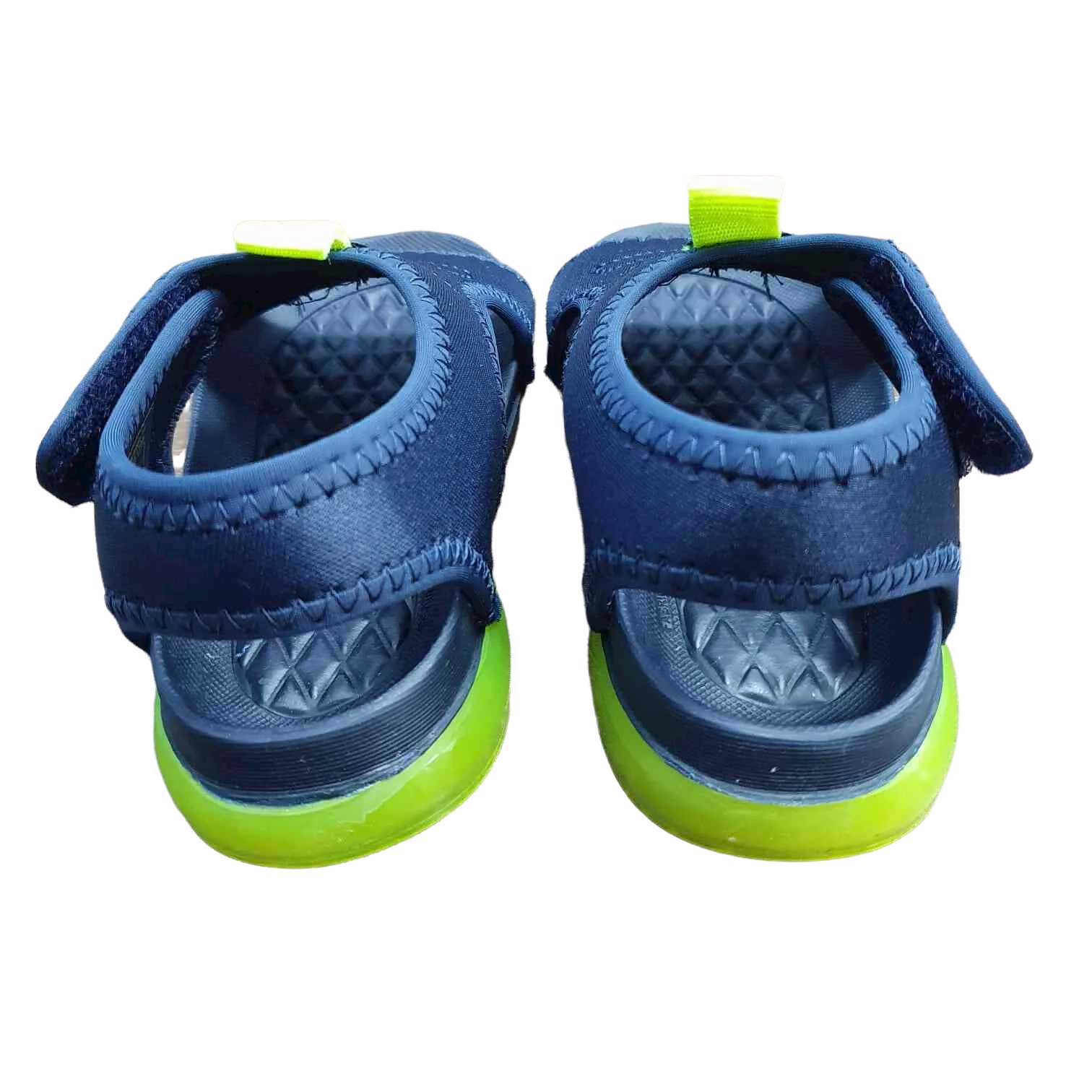 Sandália Azul Marinho com Verde Flúor Infantil