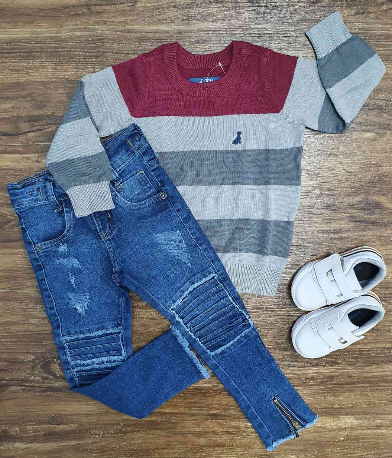 Suéter com Calça Jeans Infantil