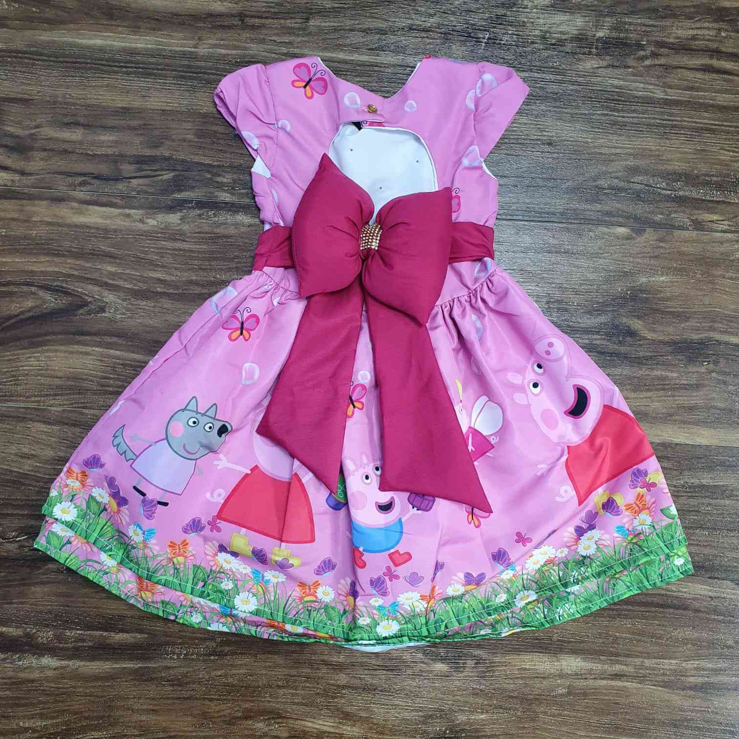 Vestido Peppa Pig Rosa Infantil