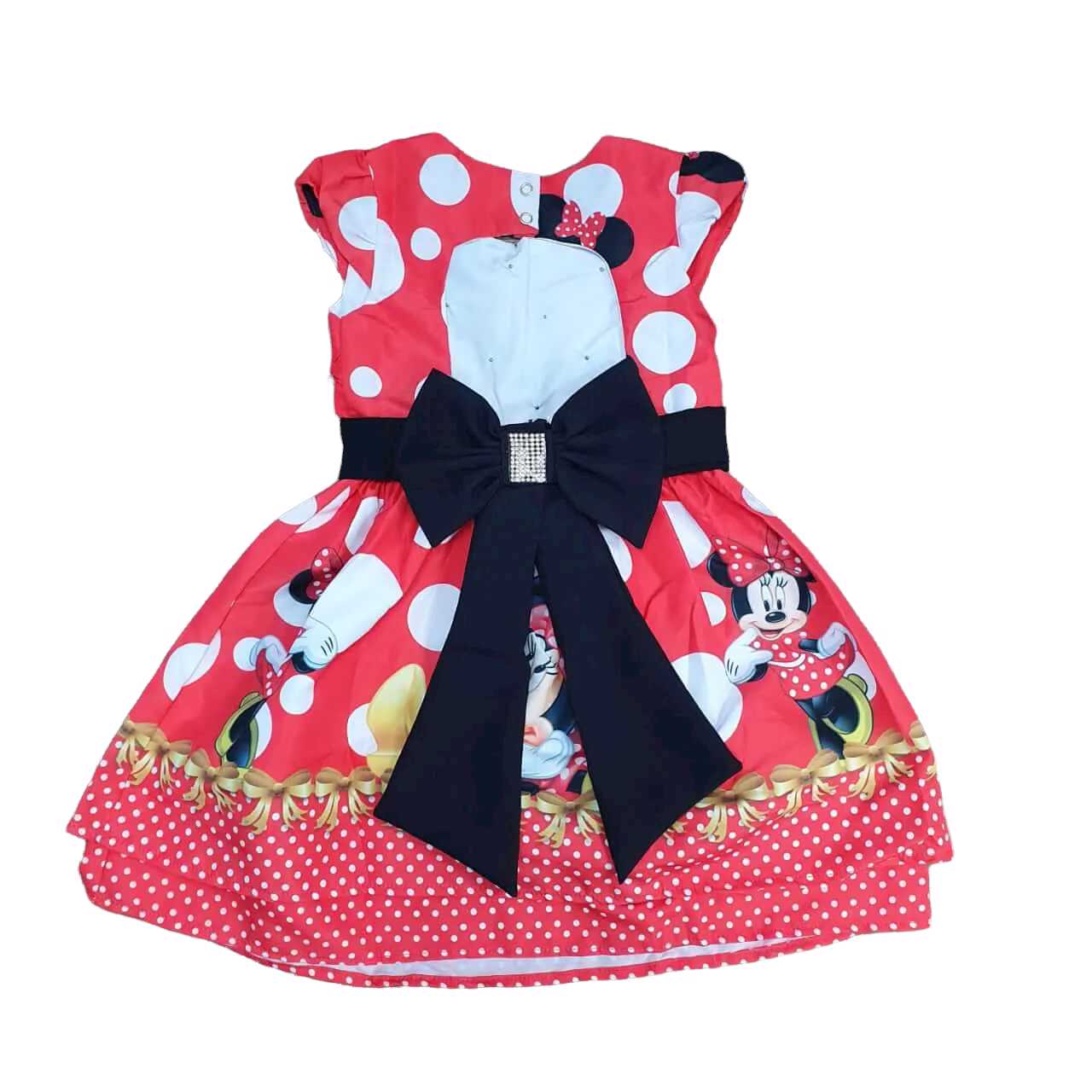 Vestido Vermelho Minnie Infantil  - Lojinha da Vivi