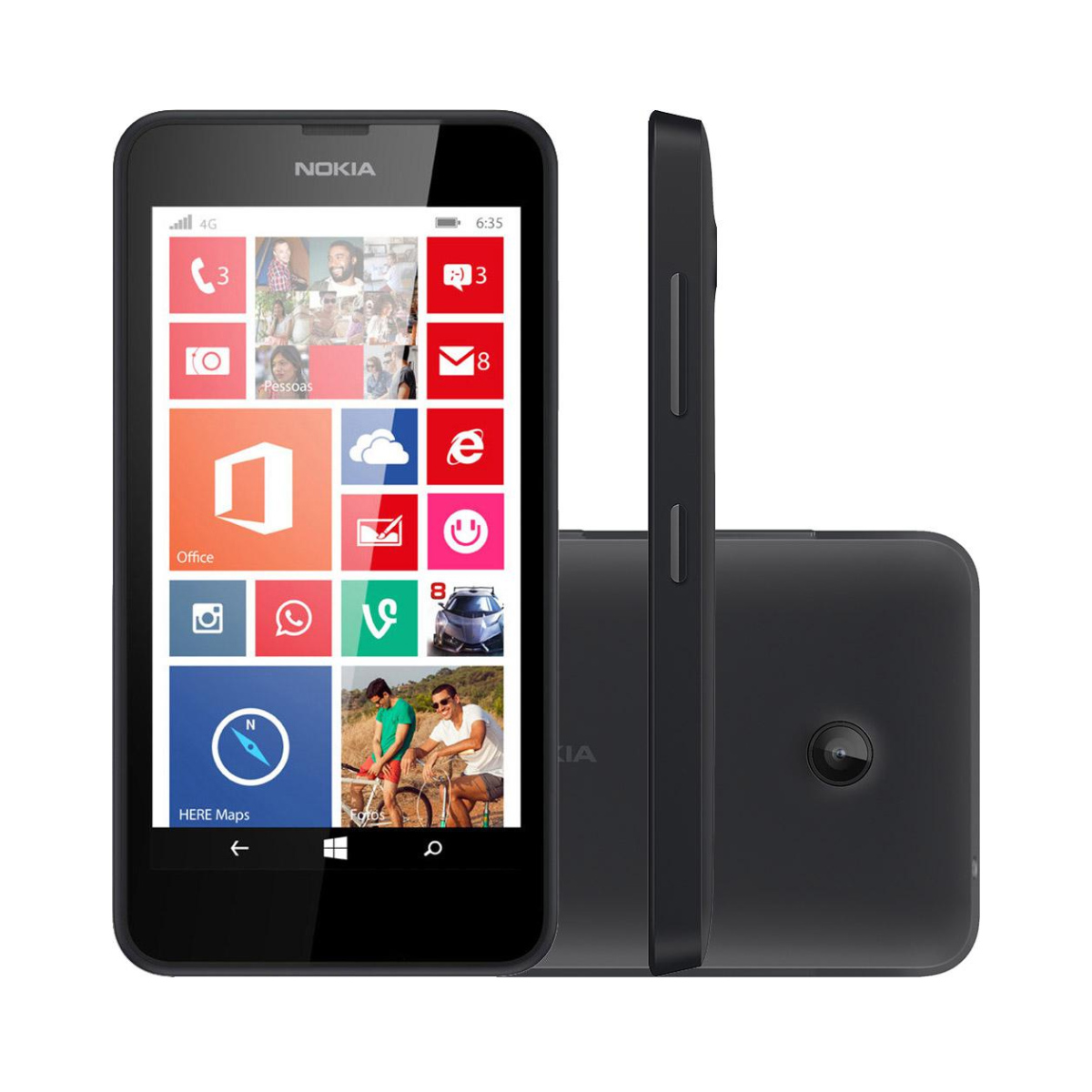 Celular Básico Nokia Lumia 635 8Gb Wi-Fi 4G Anatel Usado