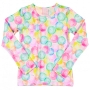 Blusa com Proteção UV Infantil Rosa Bolhas - Quimby