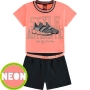 Conjunto Infantil Feminino Curto Rosa Neon Style - Kyly