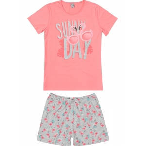 Pijama Adulto Mãe e Filha Sunny Day Rosa - Malwee