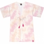 Saída de Praia Juvenil Kimono Curto Rosa Tie Dye - Quimby