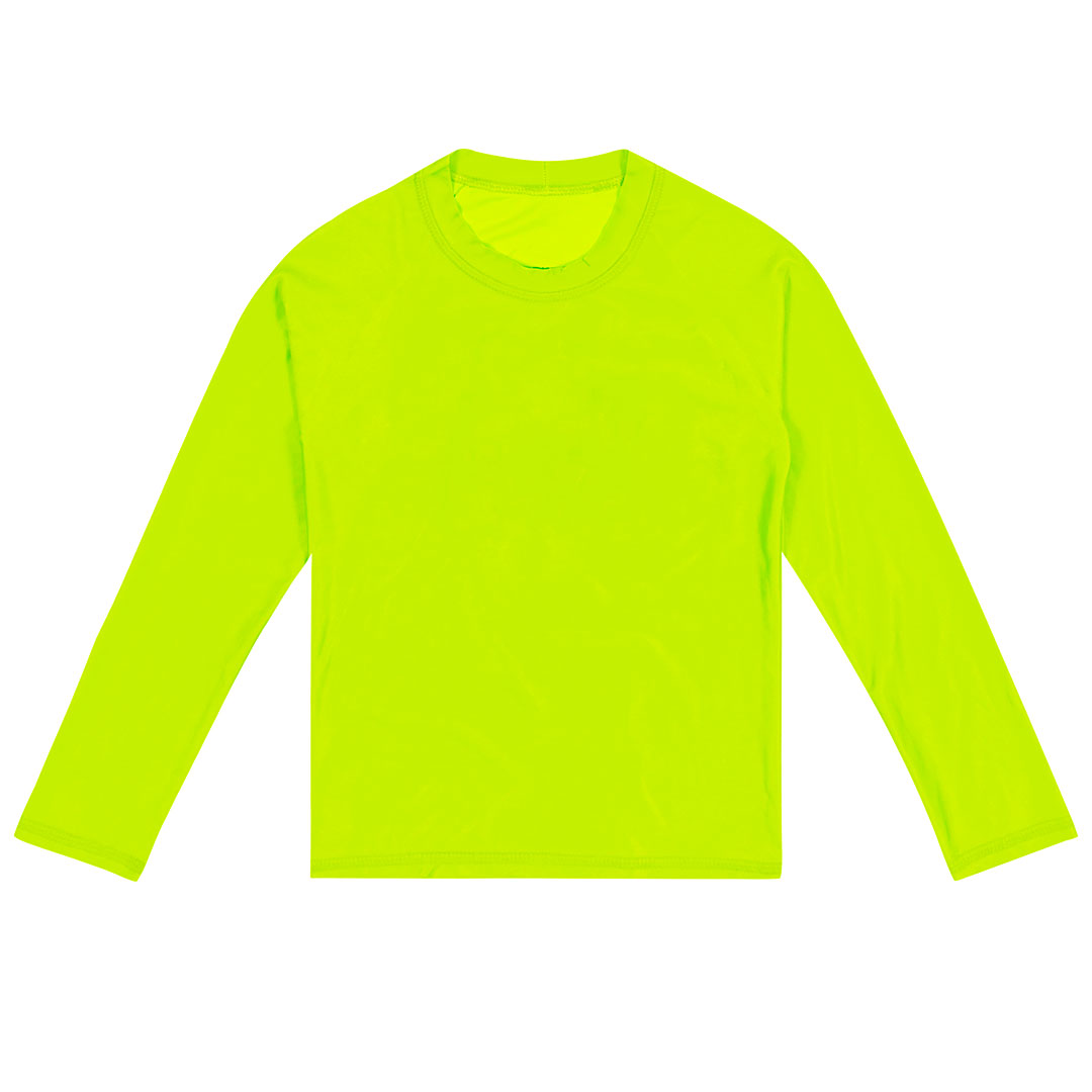 Blusa com Proteção UV50+ Infantil Verde Neon - iSport