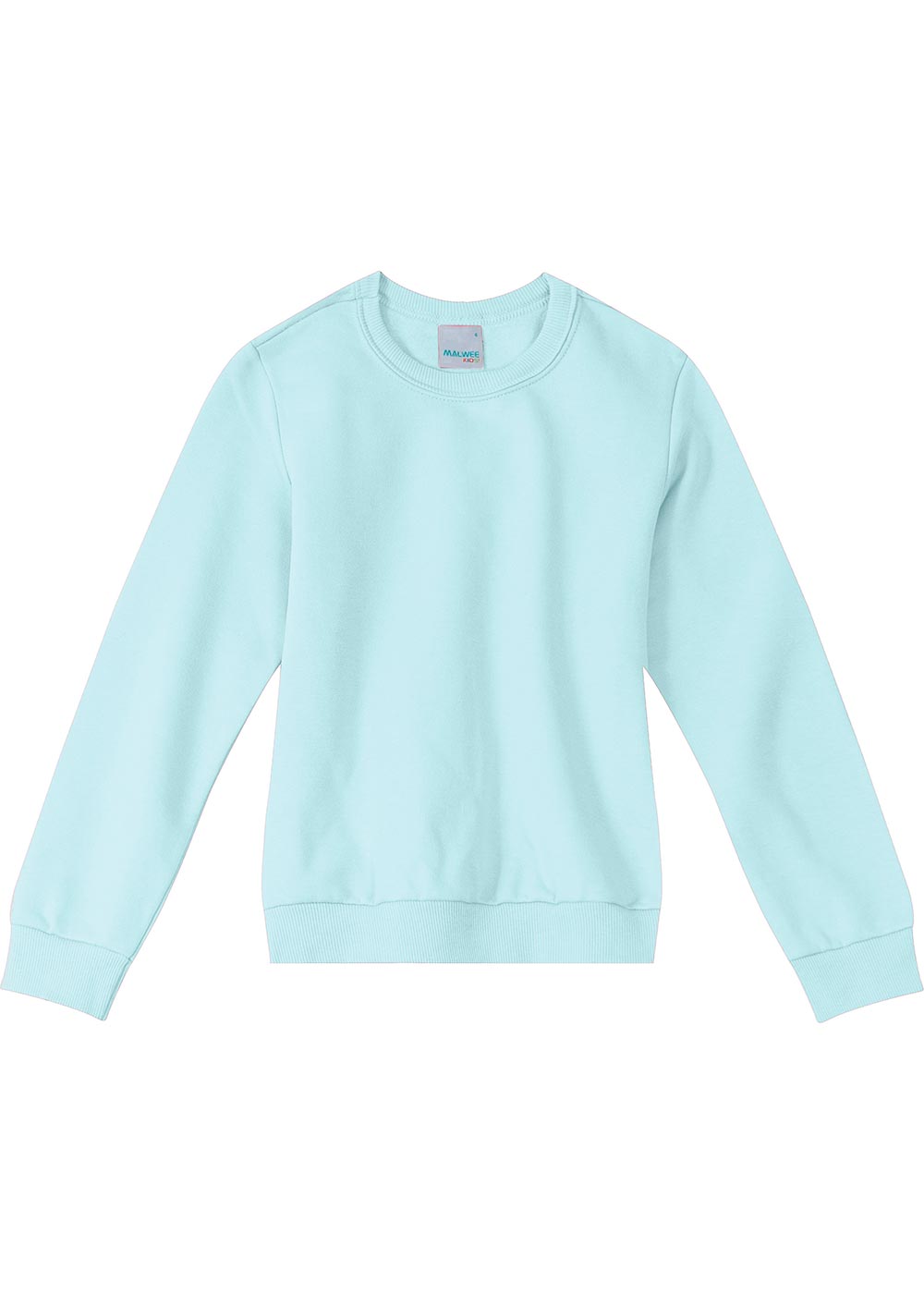 Blusão Infantil Feminino Flanelado Azul Claro Básico - Malwee