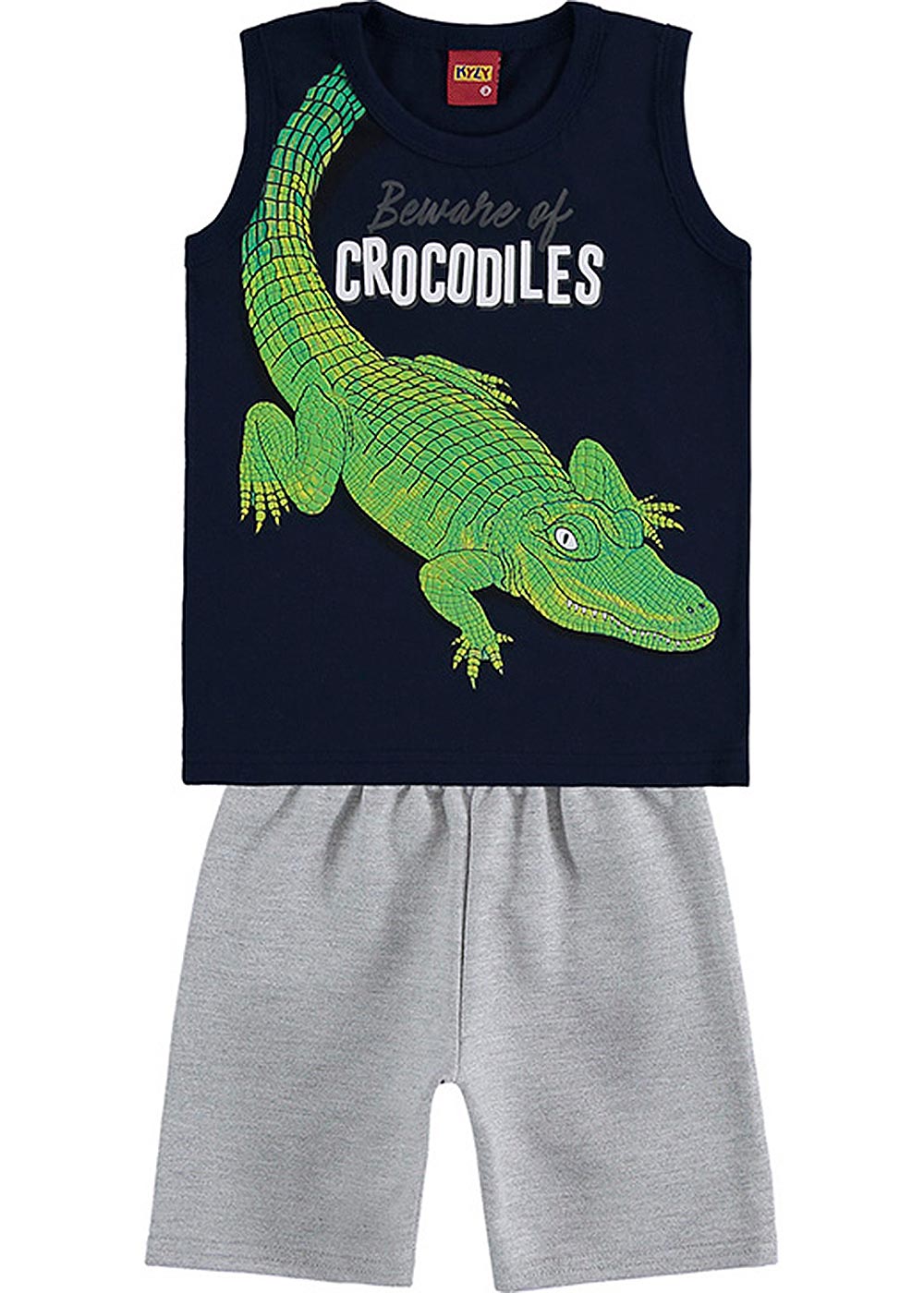 Conjunto Infantil Masculino Verão Marinho Crocodiles - Kyly
