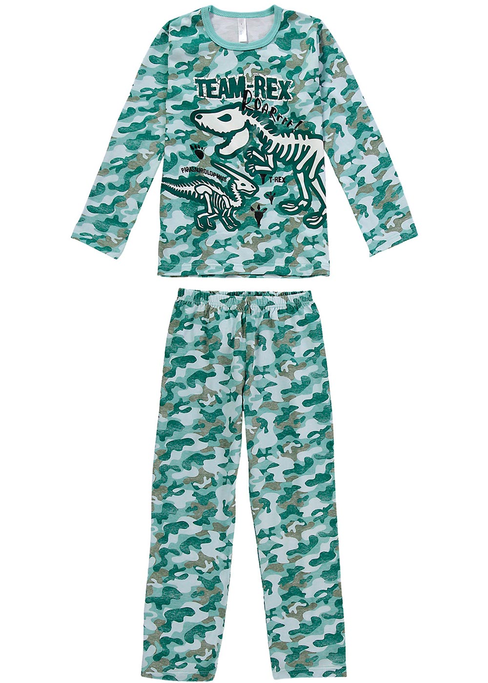Pijama Infantil Masculino Inverno Verde Team Rex - Malwee