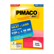 Etiqueta Carta 84,67mm x 101,6mm 100 Folhas 6184 Pimaco