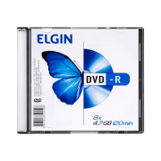 Mídia DVD-R 4.7GB/120 min 8x Slim Case Elgin