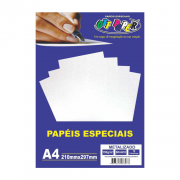 Papel Metalizado A4 Branco 150g 15 Folhas Off Paper