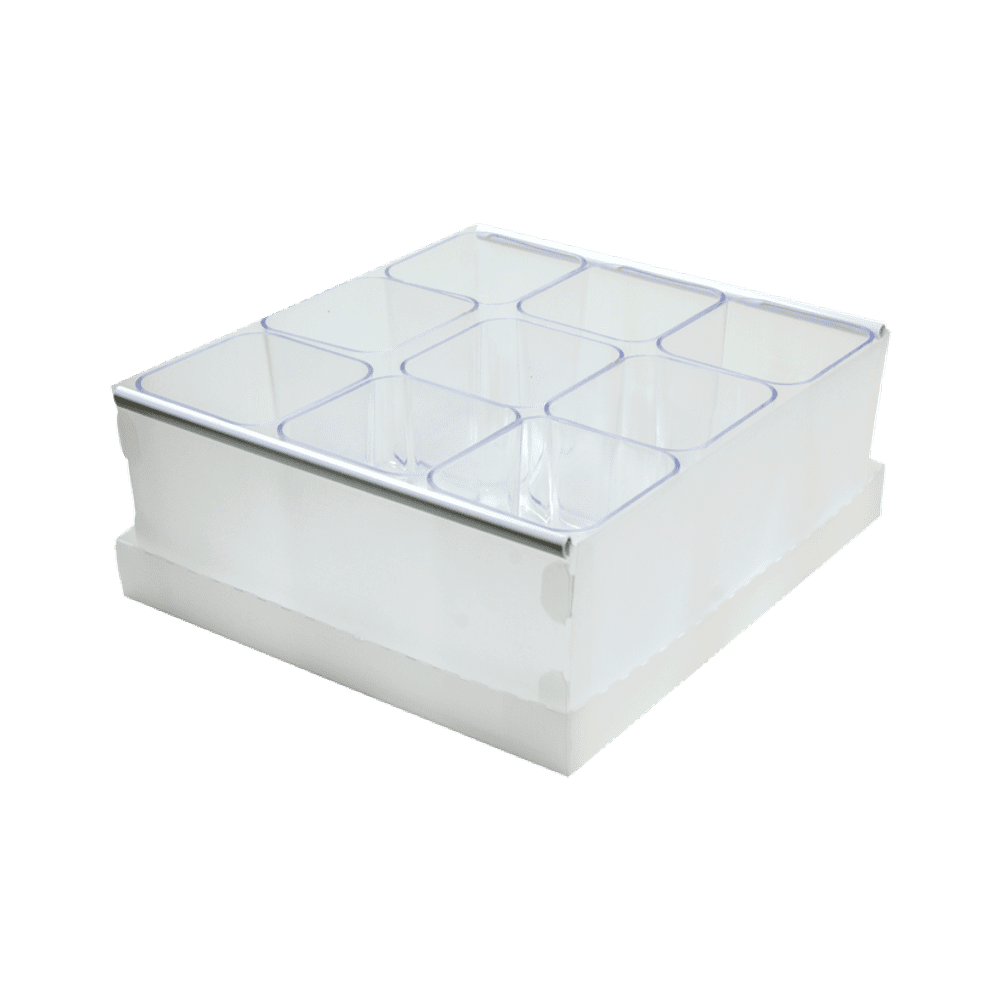 Caixa Organizadora de Objetos Cristal com 9 Divisores Dello
