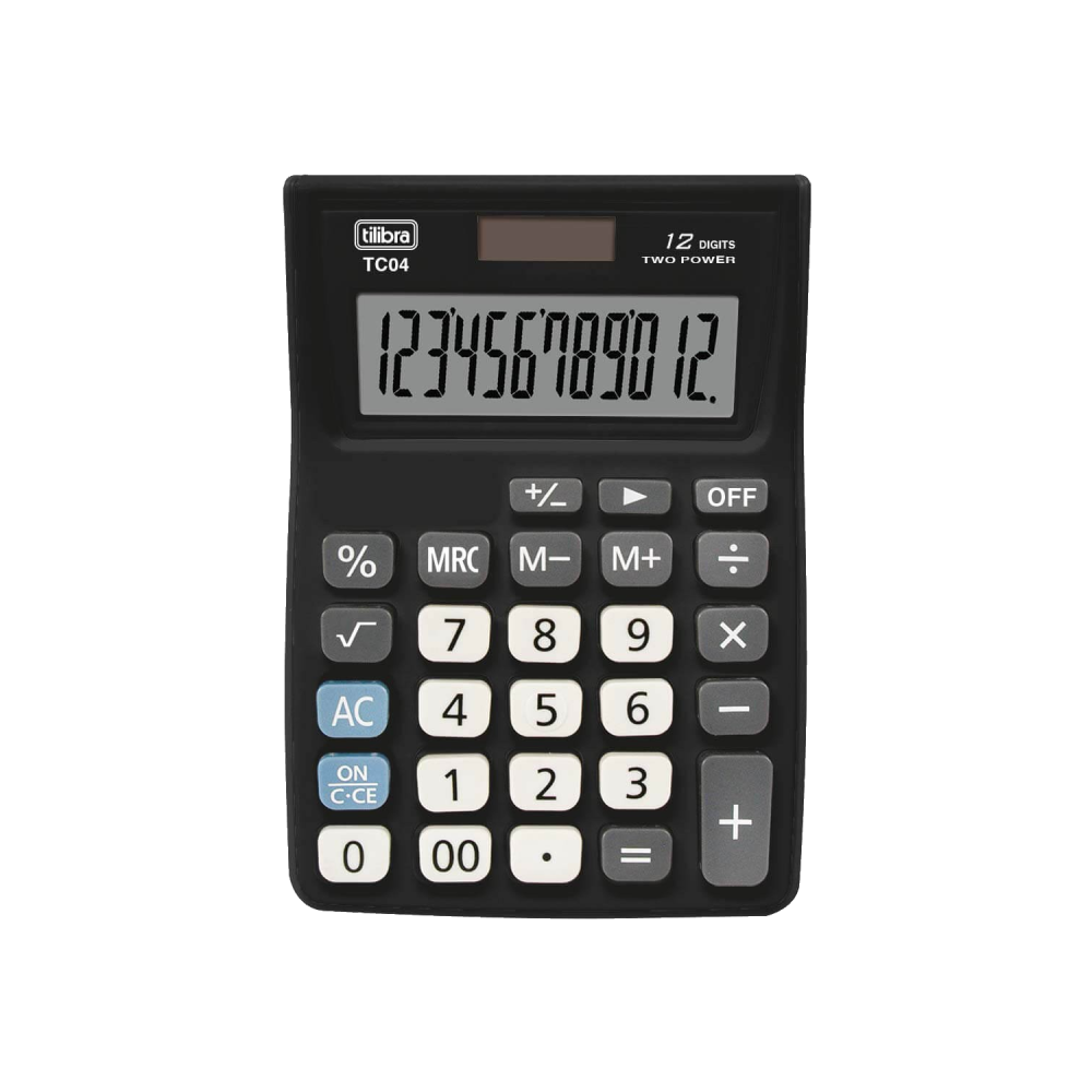 Calculadora de Bolso 12 Dígitos TC04 Preta Tilibra