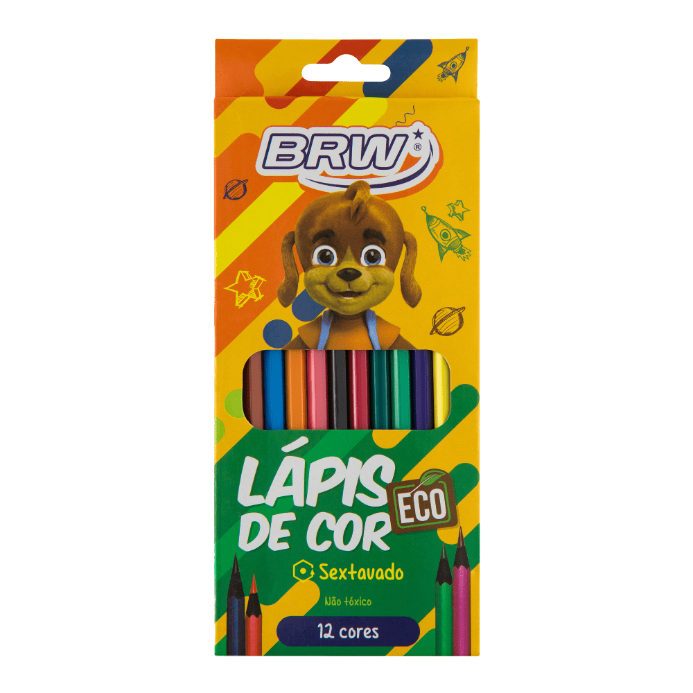 Lápis de Cor Eco 12 Cores BRW