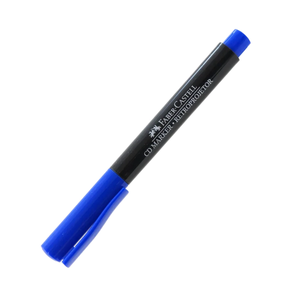Marcador para Retroprojetor 1.0mm Azul 12 Unidades Faber Castell