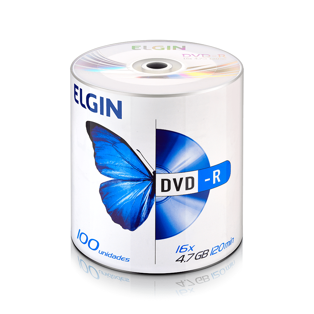 Mídia DVD-R 4.7GB/120 min 16x 100 Unidades Elgin