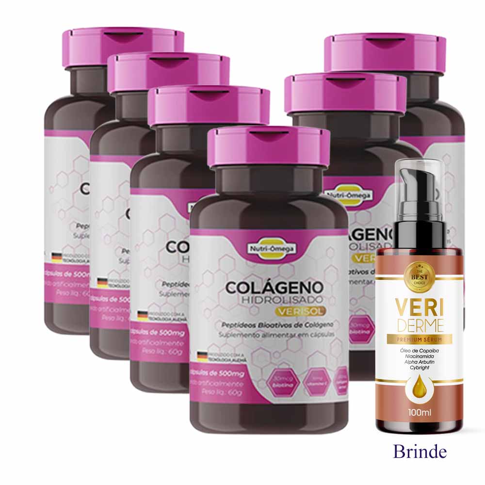 Colágeno Hidrolisado Verisol Completo com  Vitaminas E Minerais Kit Para 01 Ano.