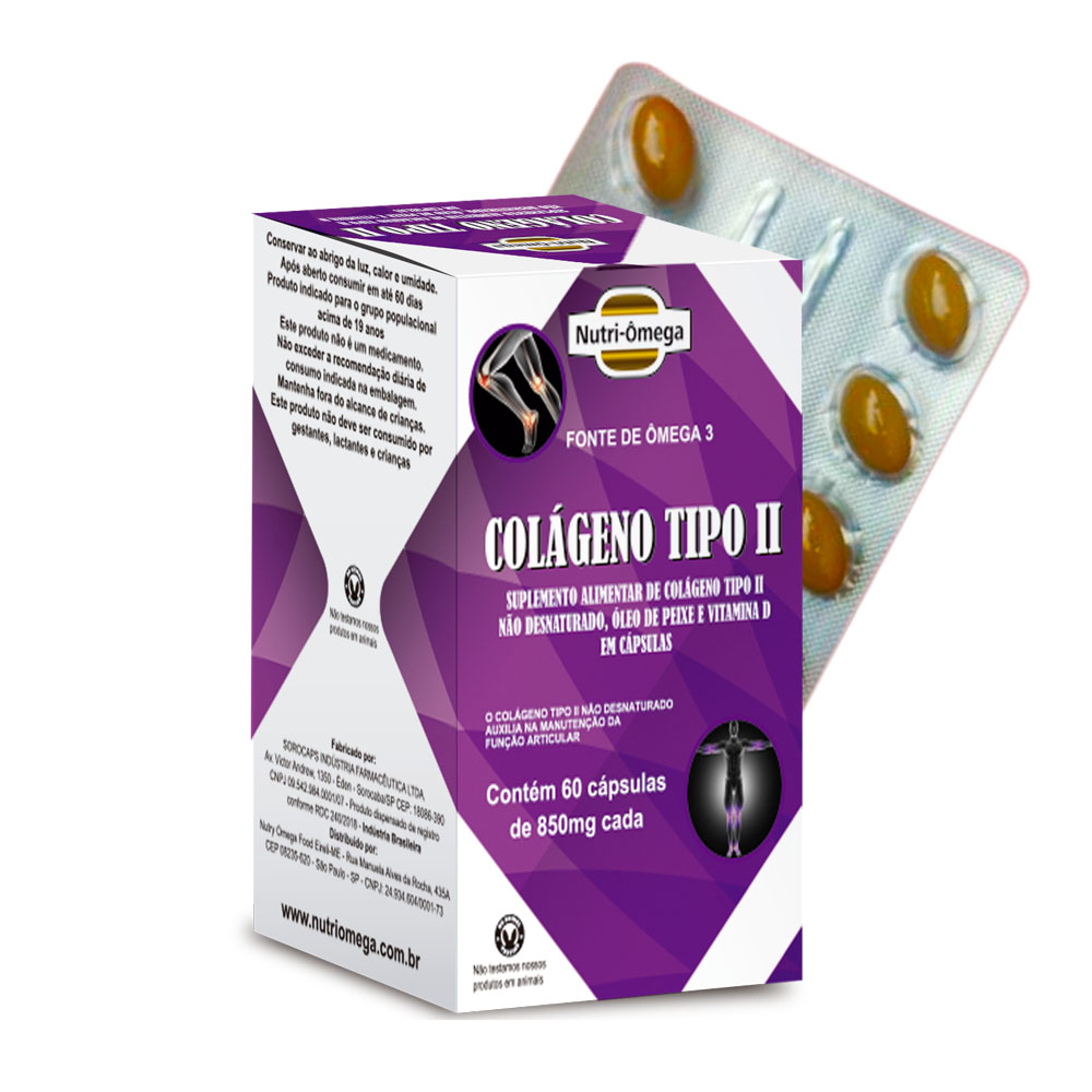 Colágeno Tipo 02 com Ômega 3 + Vitamina D ( Articulações )