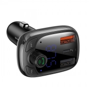 Carregador Veicular Baseus MP3 Bluetooth Q.C Tipo T