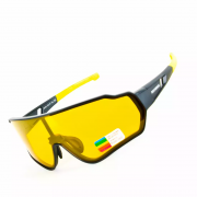 Rockbros 10164 bicicleta / óculos esportivos polarizados preto-amarelo
