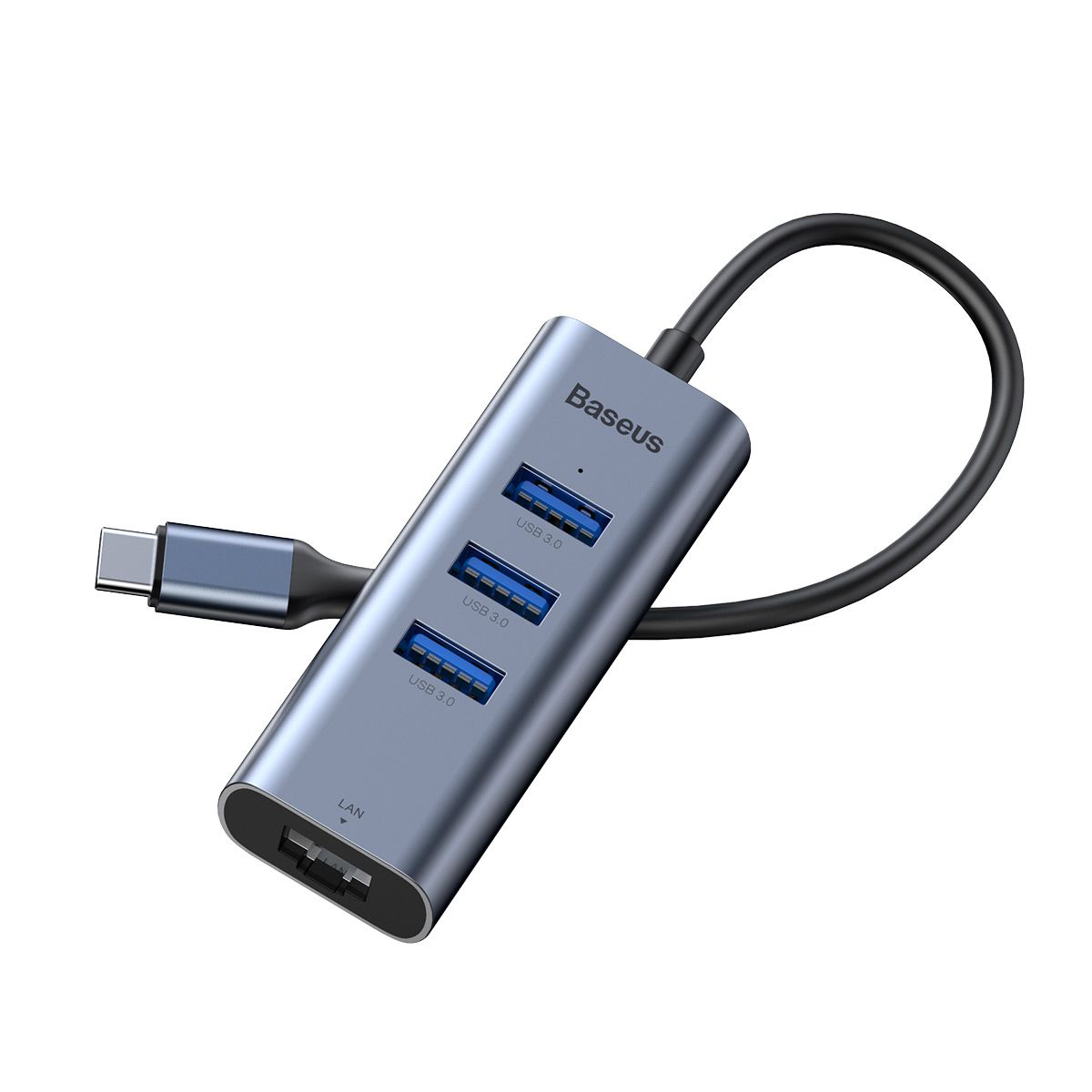 Adaptador Baseus Enjoy Type-C para LAN + 3 USB 3.0