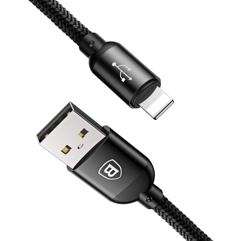 Cabo 3n1 Cores Primárias Baseus: USB para Type-C, Lightning e Micro USB