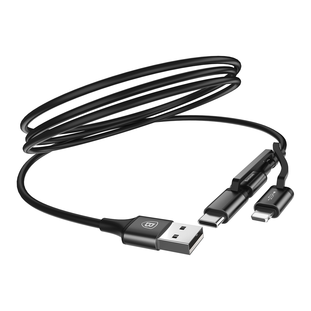 Cabo Baseus Excellent 3in1 USB - Micro USB / Lightning / Type-C 2A 1.2m 