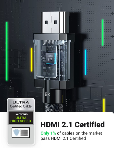 Cabo HDMI para HDMI 2.1 UGREEN 8k60hz 4k120hz 2M