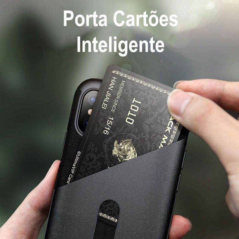 Capa Com Porta Cartões para iPhone X Baseus Card Pocket