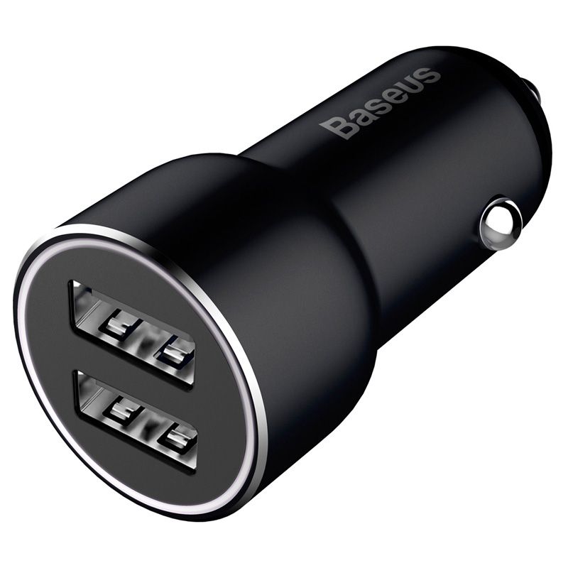 Carregador Veicular de Metal USB Duplo Baseus Little Giant 3.4A