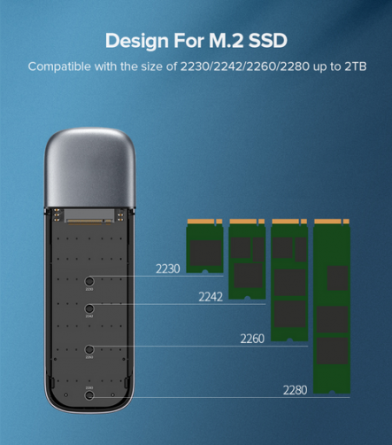 Gabinete SSD portátil UGREEN M.2 de 6 Gbps