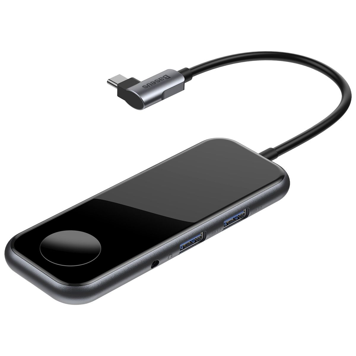HUB USB-C Baseus com HDMI + USB 3.0 + P2 com Carregamento sem Fio para Apple Watch