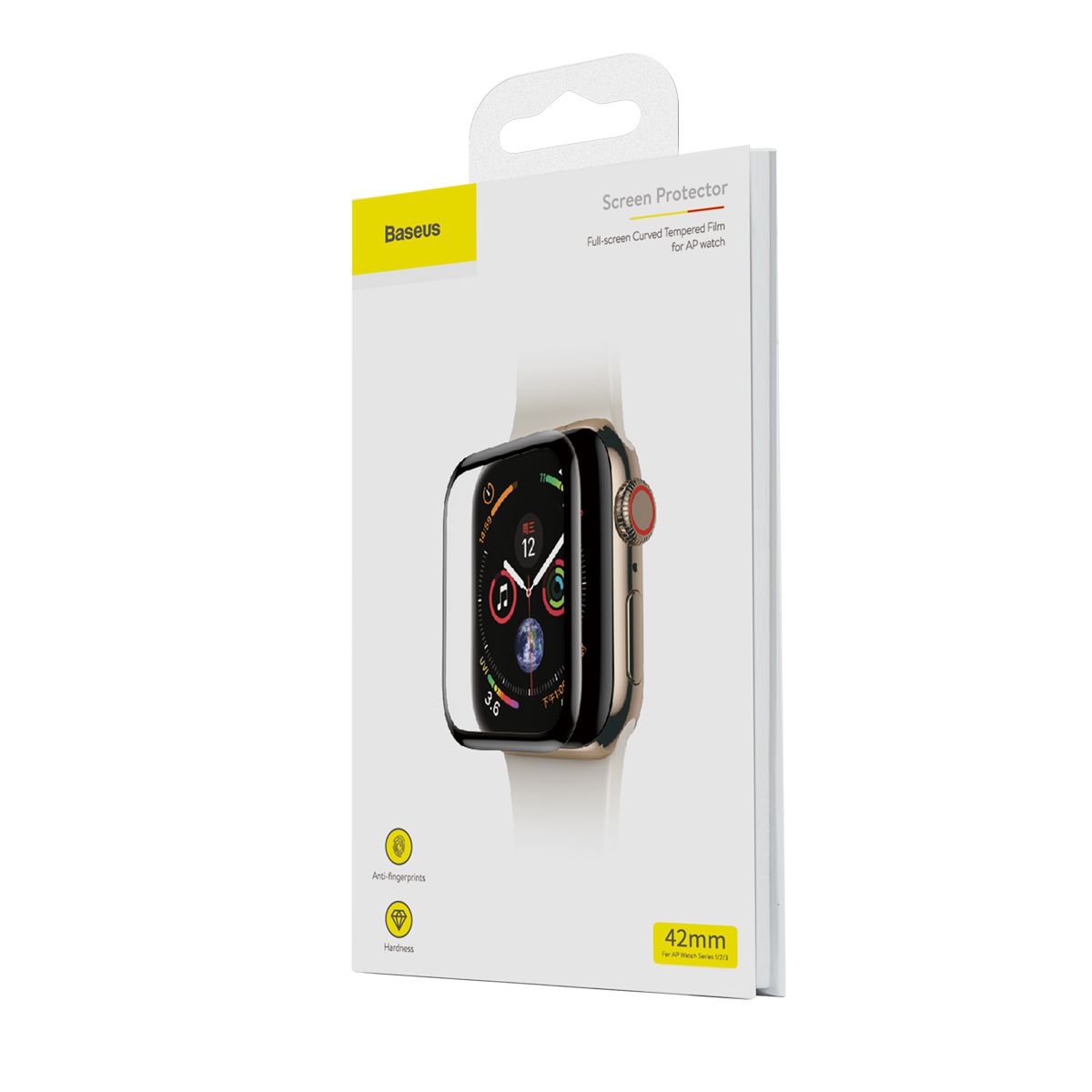 Película Protetora de Vidro Temperado Baseus com Bordas Resistente a Quebra para Apple Watch 42mm