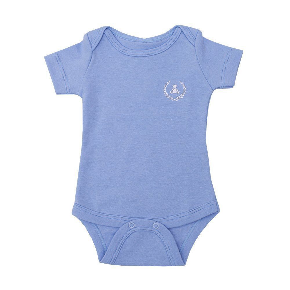 Body bebê manga curta - Azul